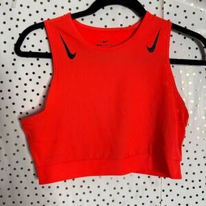 nike nude crop top